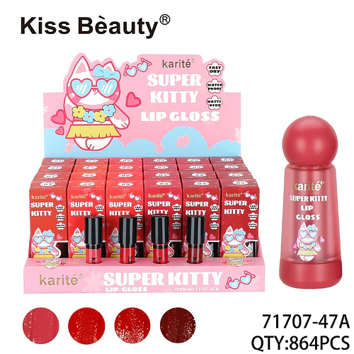Brillo labial Karité Super Kitty de secado rápido, a prueba de agua y tonos mate - Chuys Beautys | Chuy's Beautys