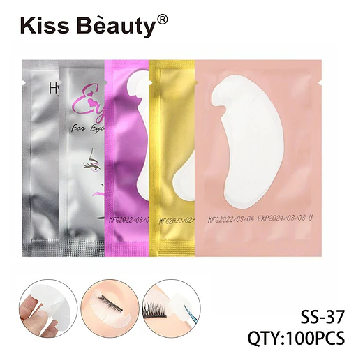 Parches de Hidrogel Kiss Beauty para Extensiones de Pestañas 100 Pares - Chuys Beautys | Chuy's Beautys