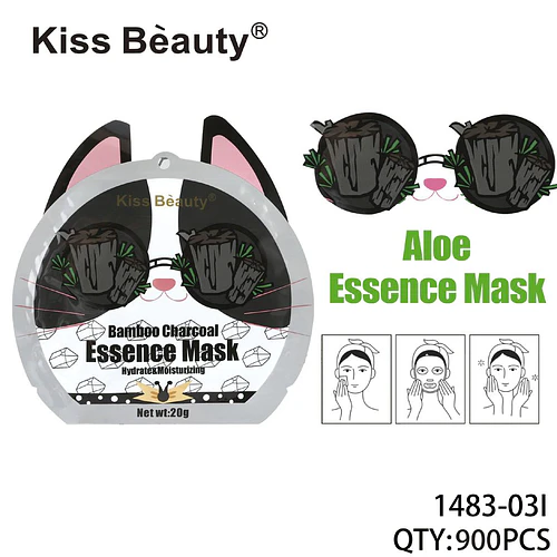 Mascarilla Facial de Carbón de Bambú y Aloe Kiss Bèauty - Chuys Beautys | Chuy's Beautys