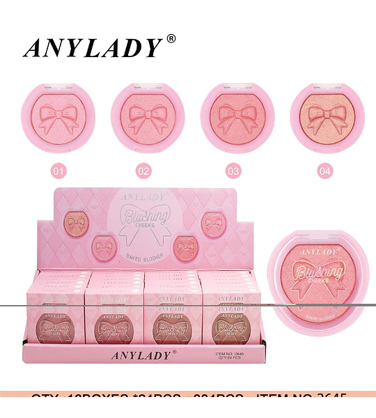 Rubor horneado ANYLADY Blushing Cheeks con diseño de lazo