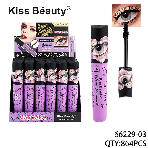 Mascara de Pestañas Super Volumen Waterproof Kiss Beauty - Chuys Beautys | Chuy's Beautys