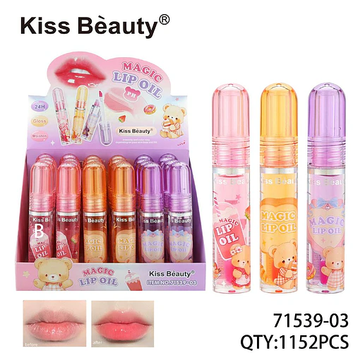 Aceite Labial Mágico Kiss Beauty con efecto pH y brillo 24H - Chuys Beautys | Chuy's Beautys