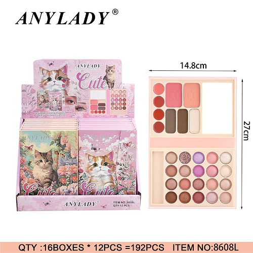 Paleta de Maquillaje Completa ANYLADY Cat Cute con Sombras, Rubor y Más - Chuys Beautys | Chuy's Beautys