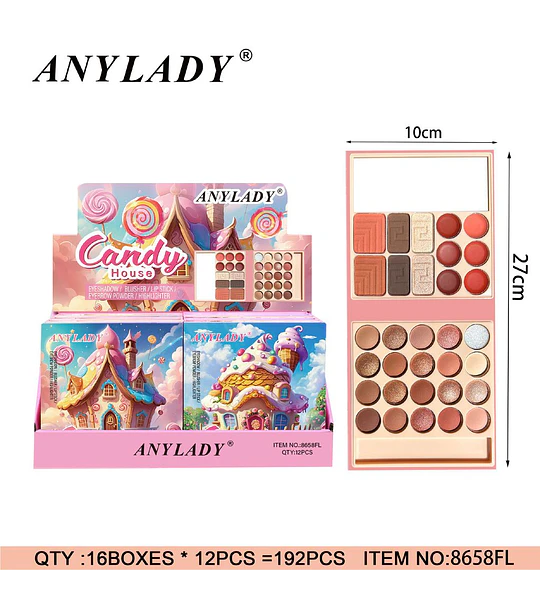 Paleta de Maquillaje Multifuncional Candy House ANYLADY