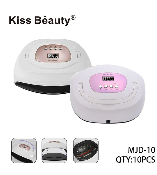 Lámpara Profesional LED UV para Uñas Kiss Beauty SUN X8 MAX con Temporizador