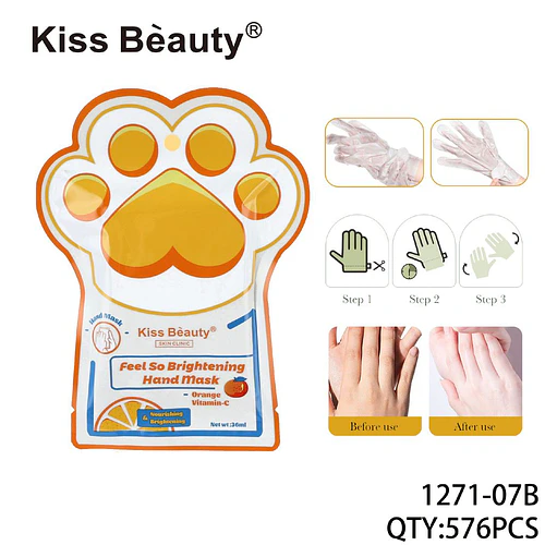 Mascarilla de Manos Iluminadora con Naranja y Vitamina C Kiss Beauty - Chuys Beautys | Chuy's Beautys