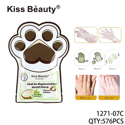 Mascarilla de Manos Kiss Beauty Replenishing con Coco y Colágeno - Chuys Beautys | Chuy's Beautys