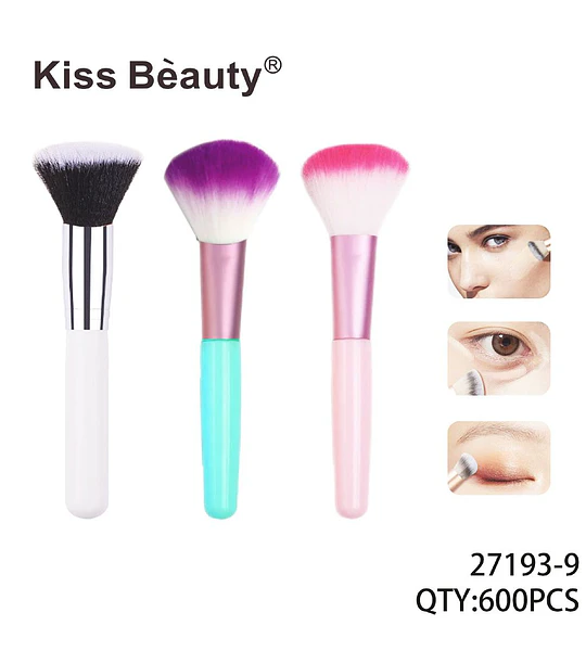 Set de Brochas de Maquillaje Suaves para Rostro y Ojos Kiss Bèauty