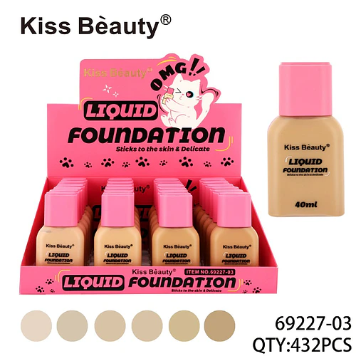 Base Líquida Delicada Kiss Bèauty con Acabado Natural - Chuys Beautys | Chuy's Beautys
