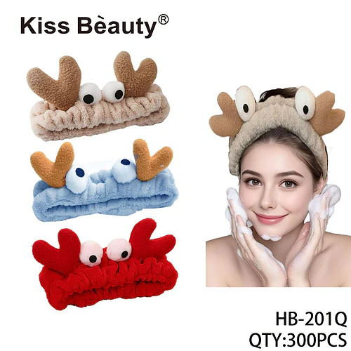 Diadema de felpa Kiss Bèauty para skincare con diseño de cangrejo - Chuys Beautys | Chuy's Beautys