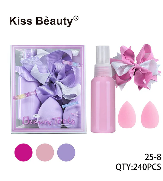 Set de Herramientas y Accesorios de Belleza Kiss Bèauty para Cuidado Facial y Capilar