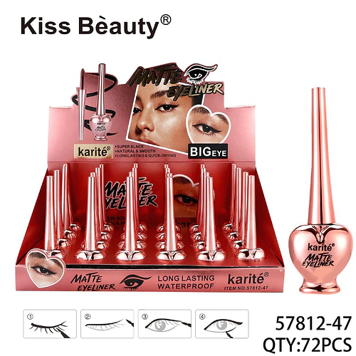 Delineador Líquido Matte Negro Intenso Karité de Larga Duración - Chuys Beautys | Chuy's Beautys