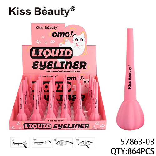 Delineador Líquido Ultrapreciso Waterproof Kiss Bèauty para Ojos - Chuys Beautys | Chuy's Beautys