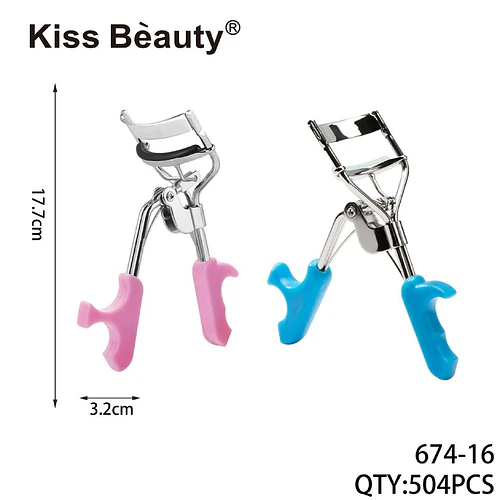 Rizador de Pestañas Portátil con Mango de Colores Kiss Bèauty - Chuys Beautys | Chuy's Beautys
