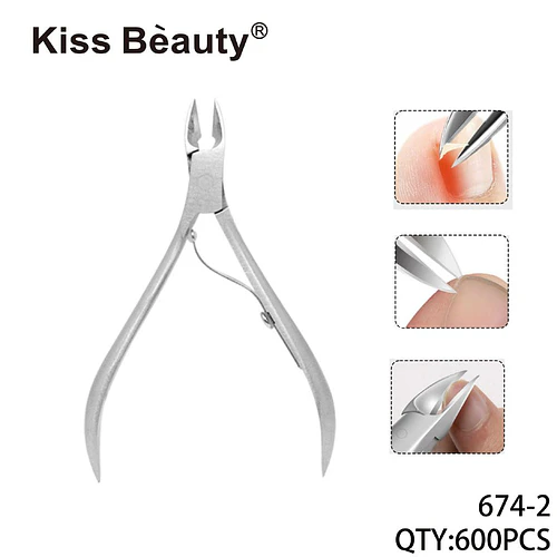 Alicate Cortacutículas Profesional de Acero Inoxidable Kiss Bèauty - Chuys Beautys | Chuy's Beautys