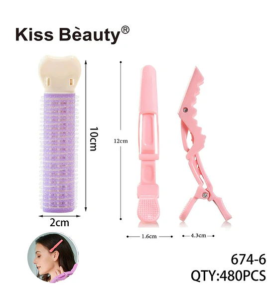 Set de Rizadores de Pelo y Pinzas para Styling Capilar Kiss Bèauty