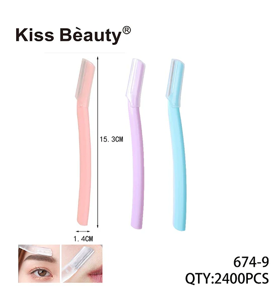 Perfilador de Cejas y Facial Kiss Bèauty, Set de 3 Unidades