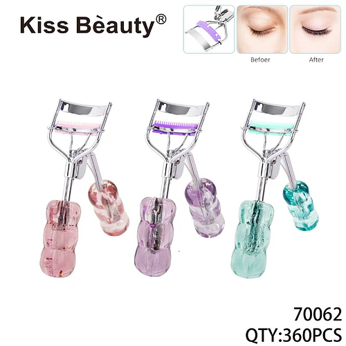 Encrespador de Pestañas Kiss Bèauty con Mango Transparente de Colores - Chuys Beautys | Chuy's Beautys