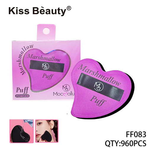 Puff de Maquillaje Suave en Forma de Corazón Marshmallow Kiss Bèauty - Chuys Beautys | Chuy's Beautys
