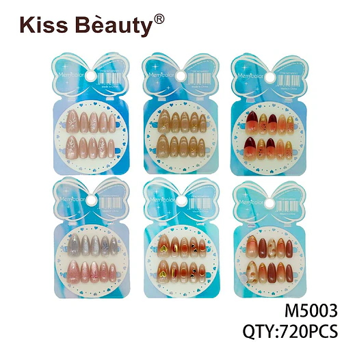 Uñas postizas almendradas Kiss Beauty con diseños variados y elegantes - Chuys Beautys | Chuy's Beautys