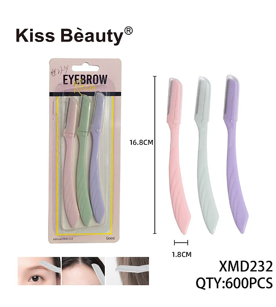 Perfilador de Cejas y Vello Facial Suave Kiss Bèauty Colores Surtidos