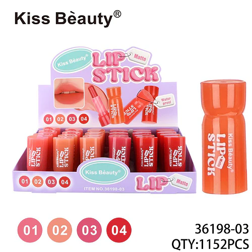 Labial Lipstick Matte Kiss Bèauty de larga duración y resistente al agua - Chuys Beautys | Chuy's Beautys
