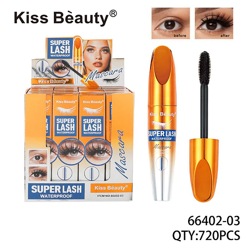 Máscara de Pestañas Waterproof Super Lash Kiss Beauty para Volumen Duradero - Chuys Beautys | Chuy's Beautys