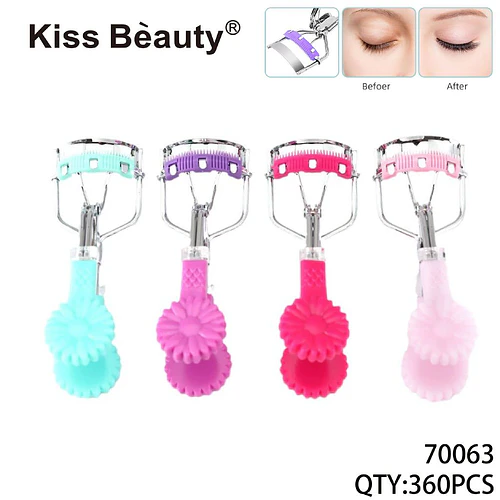 Rizador de Pestañas Metálico con Mango Floral Kiss Bèauty - Chuys Beautys | Chuy's Beautys