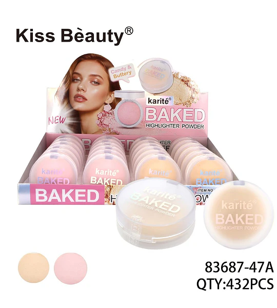 Iluminador en Polvo Horneado Luminous Kiss Beauty Karité