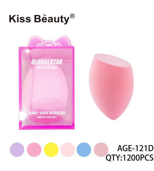 Esponja de Maquillaje Kiss Beauty Baby Skin Blender Angulada