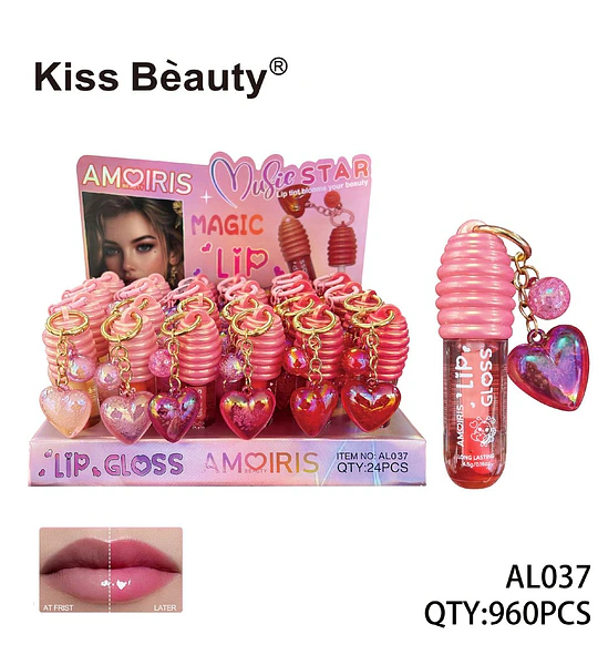 Brillo Labial Tonalizante de Larga Duración Amoris Beauty Kiss Beauty