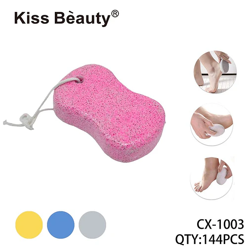 Piedra Pómez Exfoliante para Pies Kiss Bèauty Rosa Ergonómica - Chuys Beautys | Chuy's Beautys