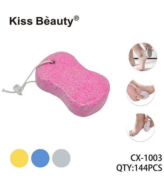 Piedra Pómez Exfoliante para Pies Kiss Bèauty Rosa Ergonómica