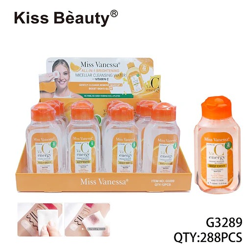 Desmaquillante Micelar Iluminador All-in-1 Vitamina C Miss Vanessa - Chuys Beautys | Chuy's Beautys