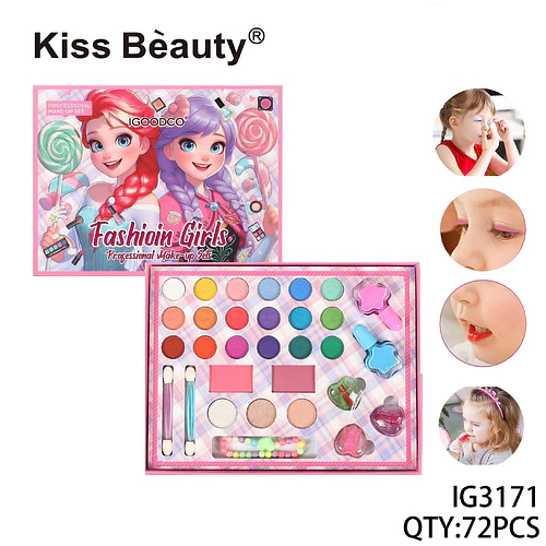 Set de Maquillaje Profesional Kiss Beauty Fashioin Girls 72 Piezas - Chuys Beautys | Chuy's Beautys