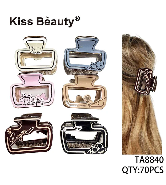 Pinzas para el Cabello Diseño Botella de Perfume Variado Kiss Beauty