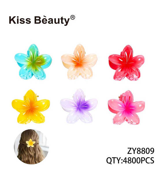 Pinzas de Pelo Flor Transparente Colores Surtidos Kiss Bèauty