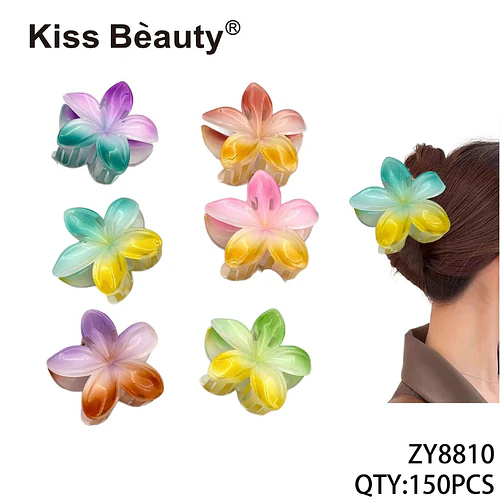 Pinzas para el Cabello Flor Degradado Colores Vibrantes Kiss Bèauty - Chuys Beautys | Chuy's Beautys