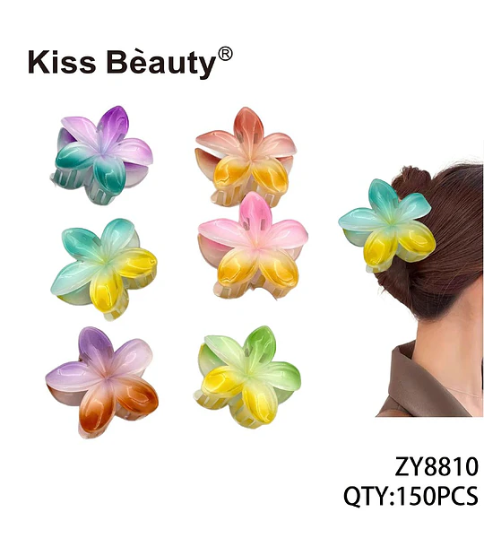 Pinzas para el Cabello Flor Degradado Colores Vibrantes Kiss Bèauty