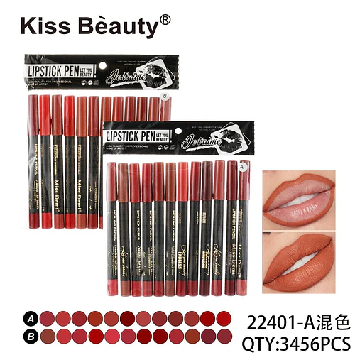 Lápices Labiales Cremosos Kiss Beauty Set de Tonos Variados A y B - Chuys Beautys | Chuy's Beautys