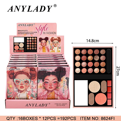 Paleta de Maquillaje Completa "Style In Fashion" ANYLADY - Chuys Beautys | Chuy's Beautys