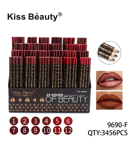 Delineador de Labios Larga Duración Miss Demi 24 Horas Kiss Beauty