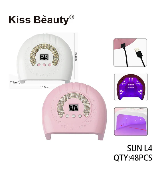 Lámpara LED UV para Uñas Kiss Bèauty con Temporizador Digital