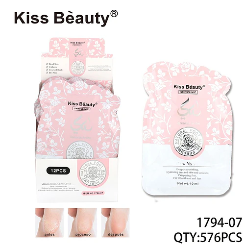 Mascarilla exfoliante e hidratante para pies Kiss Bèauty Skin Clinic - Chuys Beautys | Chuy's Beautys