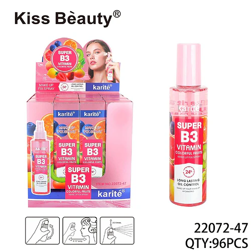 Fijador de Maquillaje Karité Super B3 Vitaminas Frutales Control Grasa - Chuys Beautys | Chuy's Beautys