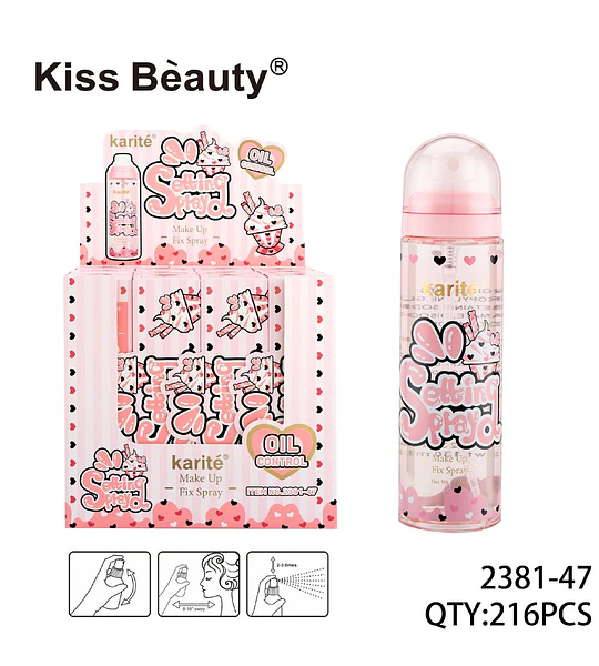 Karité Setting Spray Fijador de Maquillaje Control de Grasa