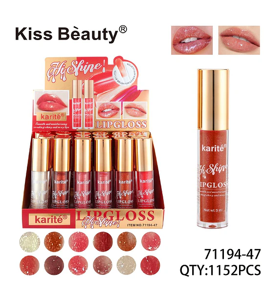 Brillo Labial Hidratante Karité Hi Shine de Kiss Beauty