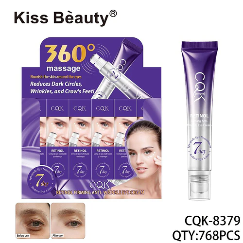 Crema de Ojos Antiarrugas y Reafirmante con Retinol CQK Kiss Beauty - Chuys Beautys | Chuy's Beautys