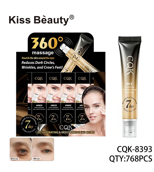 Crema de Ojos Hidratante y Anti-líneas CQK con Extracto de Arroz