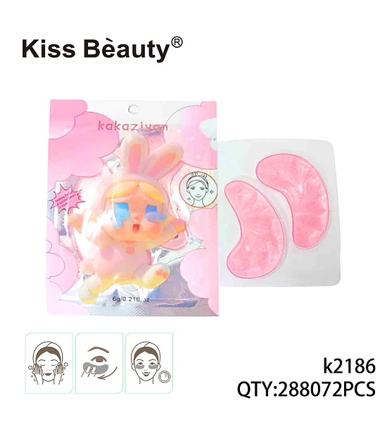 Parches de Hidrogel para Ojos Kiss Bèauty con Extractos Suavizantes